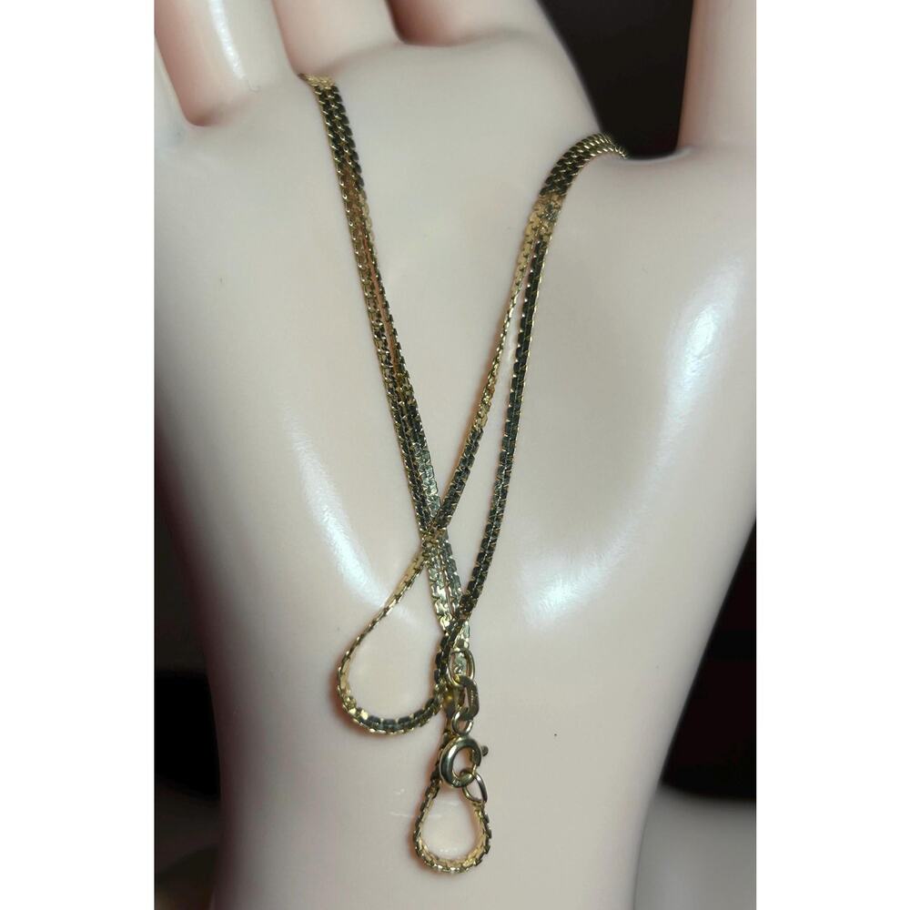 Vintage 584 14k solid yellow gold unique design chain necklace 20.25” 3.82g
